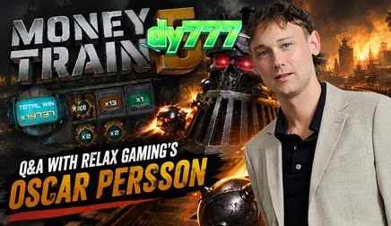 Tampilan visual kereta Money Train 5 dengan karakter ikonik dan elemen stasiun baru.